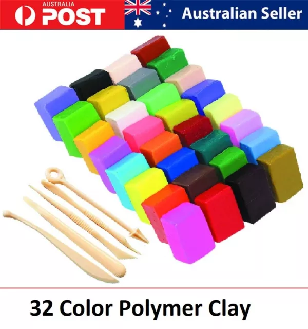 32 Color  Polymer Clay Modelling Moulding Sculpey Oven Block DIY Toys