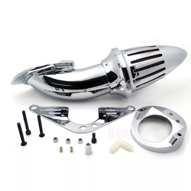 Air Cleaner Intake Kit Bullet For 99- 2012 Yamaha RoadStar 1600 1700  Chormed