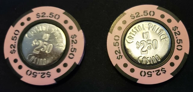 Crystal Palace Casino Nassau Gambling Chips $2.50 Lot of 2