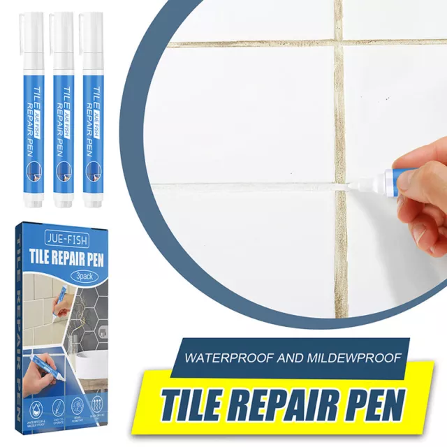 3pcs Waterproof Tile Marker Grout Pen Wall Seam Pen For Tiles Floor Bathroom -D_