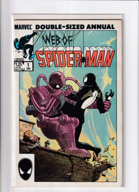 Web of Spider-Man #1 Double-Size Annual Marvel Comics 1985 VF