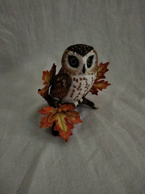 Lenox Saw Whet Owl Fine Porcelain Figurine Handcrafted Realistic Woodland Owl
