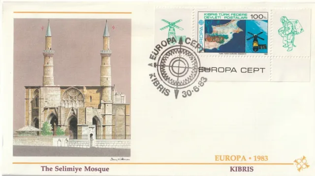 1983 Turkish Cyprus FDC cover EUROPA CEPT (set 2 cover)