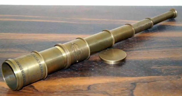 Victorian Marine Old Antique Telescope 18" Maritime Nautical Brass Spyglass 3