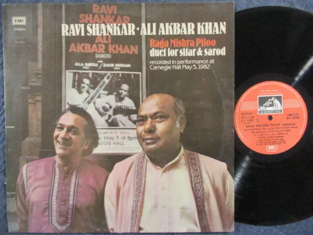 RAVI SHANKAR & ALI AKBAR KHAN Raga Mishra Piloo / LP India 1983 EMI HMV DS-37920