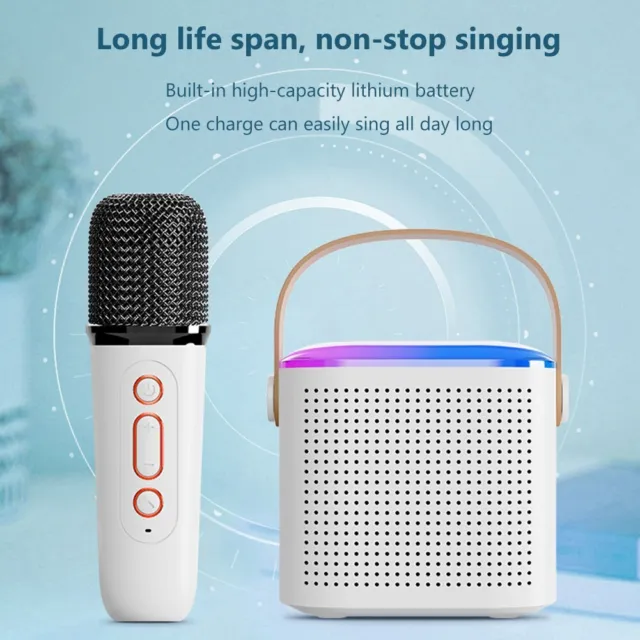 Wireless Microphone Karaoke System with 6W Speaker Power Powerful Sound