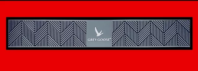 NEW! Grey Goose Vodka Rubber Bar Rail Mat 24.5X3.75 Spill, Runner, Barware, Cave