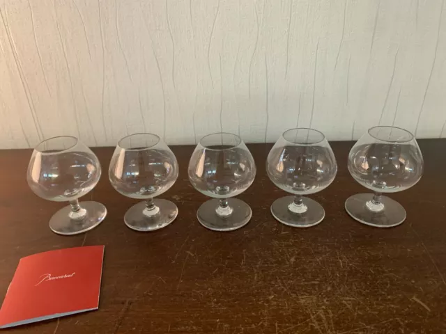 Lot de 5 verres à cognac en cristal de Baccarat (prix du lot)