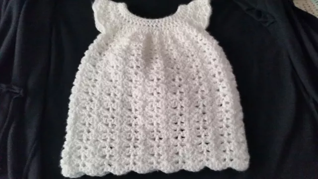 Robe de baptême bébé crochet faite main