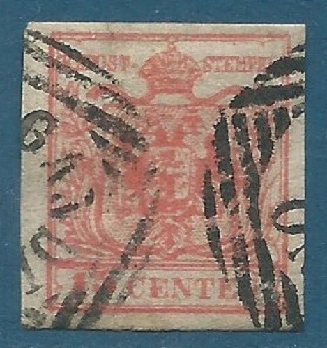 Italie Lombardo Vénétie n°3A Armoiries 15c oblitéré