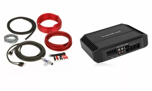 Rockford Fosgate P300X1 300W Monoblock Car Amplifier with Free 8 Gauge Amp Kit