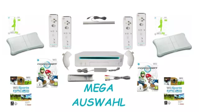 Nintendo Wii Konsole mit Controller und Spiele zur Auswahl zB Sports, Mario Kart