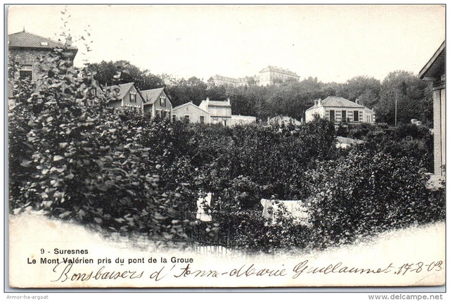 92 SURESNES - le mont valerien pris du pont de la groue.