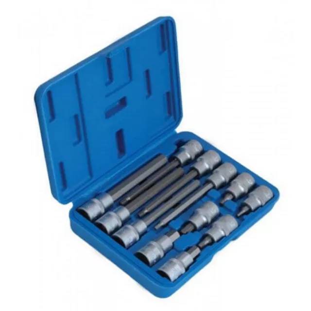 COFFRET D' EMBOUTS HEXAGONAUX SUR DOUILLES, 6 PANS DE 4 à 12mm, COURTS ET LONGS