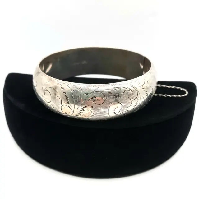 29.6G STERLING SILVER Hinged Bangle 7.25