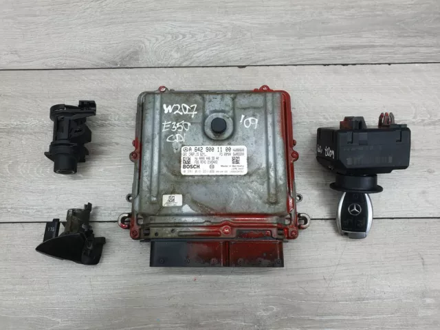 2009 Mercedes W207 E350 Cdi Om642 Engine Ecu Lock Set Kit A6429001100