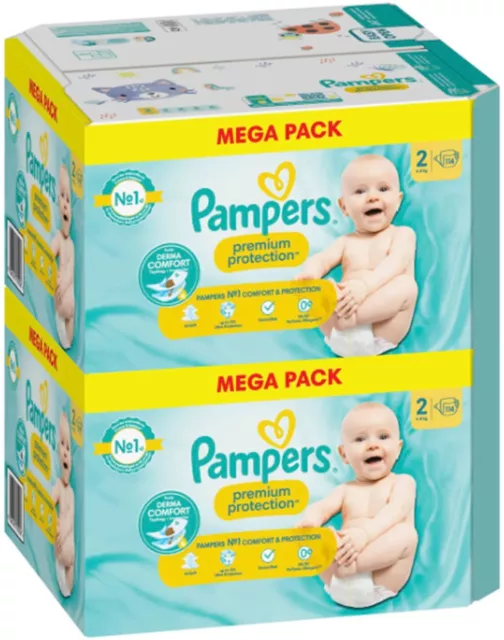 LOT DE 2 - PAMPERS : Premium Protection - Couches taille 5 (11-16