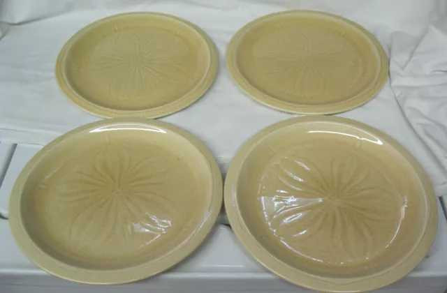 Franciscan Sea Sculptures Sand 4 dinner plates Sand Dollar 10 1/2"