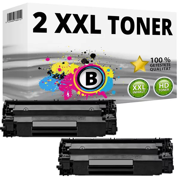 2x XXL TONER für HP LaserJet P1505N MFP M1120 M1120N M1522N M1522NF 36A CB436A