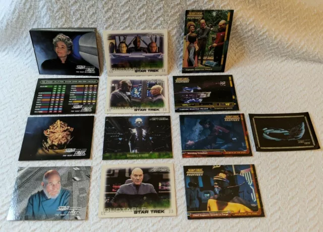 Lot of 22 Star Trek Next Generation Trading Cards Profiles, Nemesis & Sticker L4