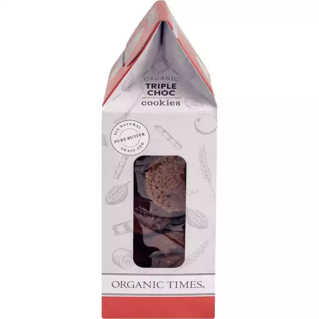 Organic Times Organic Triple Chocolate Cookies 150g 3