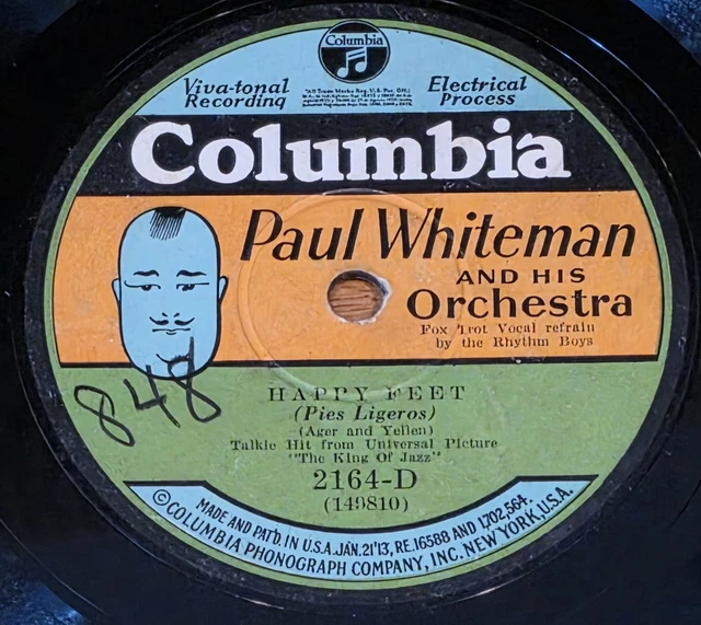 英78RPM/SP Paul Whiteman And His Orchestra Happy Feet / A Bench In The Park CB86 Columbia /00500 PAUL WHITEMAN HAPPY Feet Bench in the Park 78 rpm Columbia Records