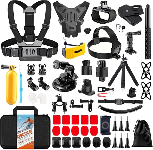Navitech Kit 18-en-1 Accessoires Pour Caméras D'Action Compatible PNJ AEE MAGICAM SD18 SD19 SD21 Etc.