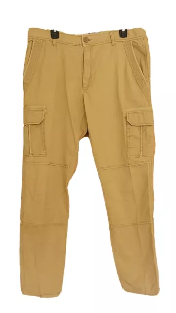 American Rag Men's Cargo Pants Khaki Size 34X32 ~ Cotton Blend