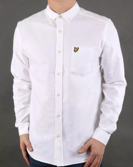 Lyle & Scott -Men's Oxford Shirt -White-Exclusive Clearance Sale-XL-AUC