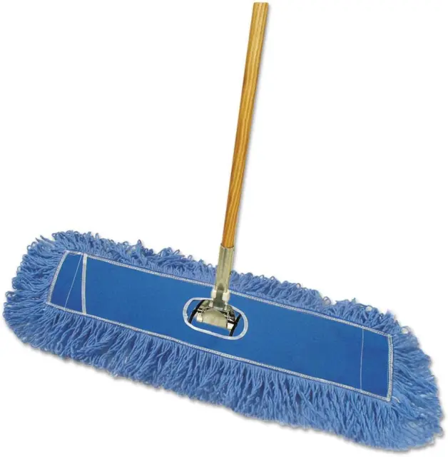 Boardwalk HL365BSPC Looped-End Dust Mop Kit 36 x 5 60-Inch Metal/Wood Handle Blu