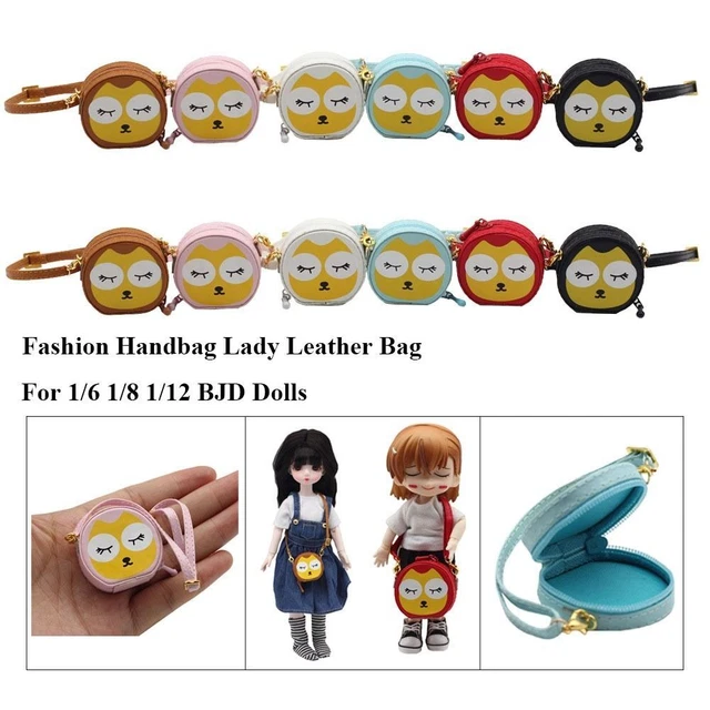 Fashion Doll Handbag Kids Toys Lady Leather Bag  For 1/61/8BJD Dolls