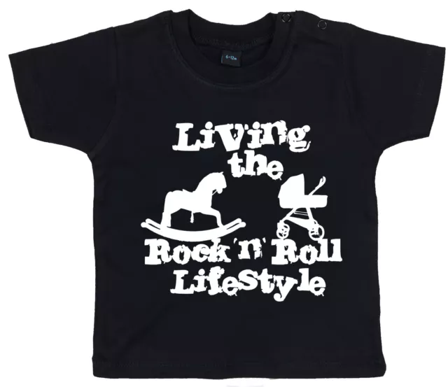 Funny Baby T-Shirt "Living the Rock n Roll Lifestyle" Boy Girl Clothes