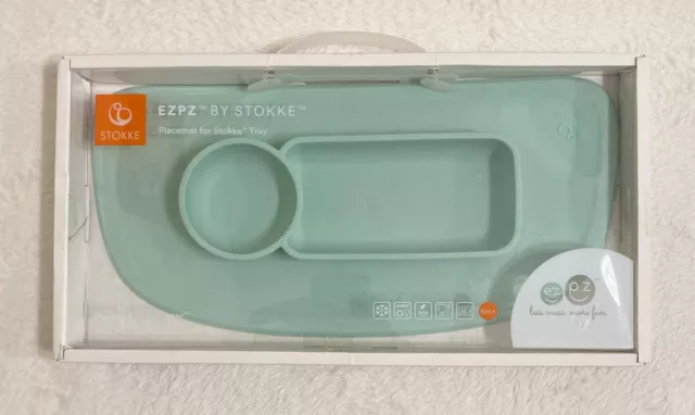 EZPZ Stokke Placemat, Soft Mint Green, Fits Stokke Tray: Tripp Trapp (OPEN BOX)