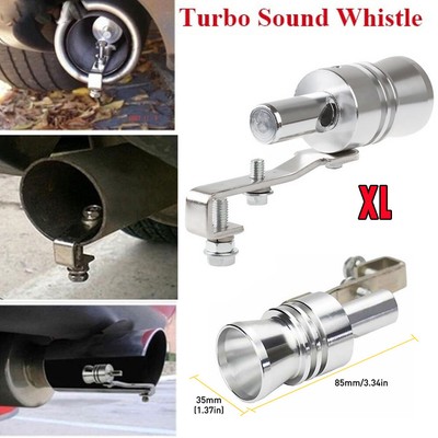 Red XL Auto Tubo Di Scarico oversize Turbo sound fischio Simulatore Roar Maker Loud 