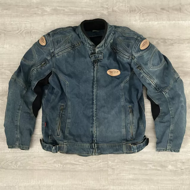 CORTECH RIDERS DSX Blue Denim Armored Pads Motorcycle Moto Jean Jacket Sz XL 46 125.00 PicClick