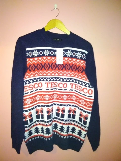TESCO MENS SWEATER christmas Jumper NV Multi coloured Size XL 24.00 PicClick UK