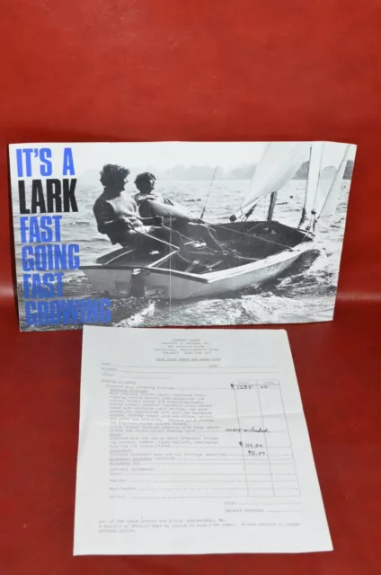 Vintage Lark 501 Sailboat Boat Brochure Catalog Sales Specs Racing Dinghies