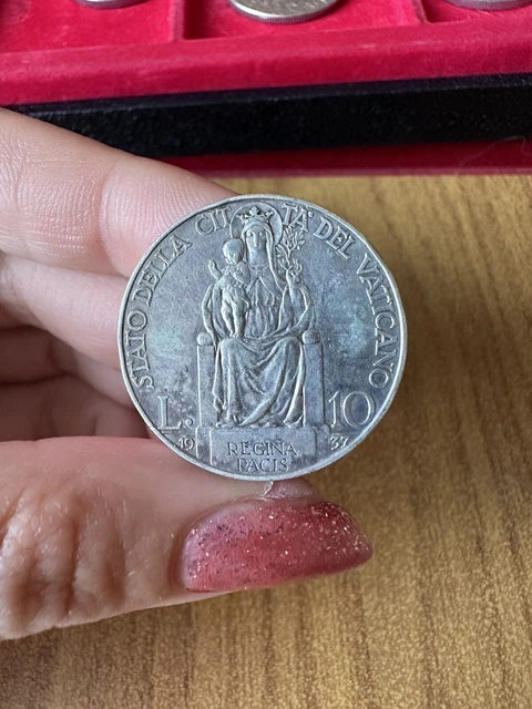 Moneta Citta' Del Vaticano Pio Xi 10 Lire 1937 Sq