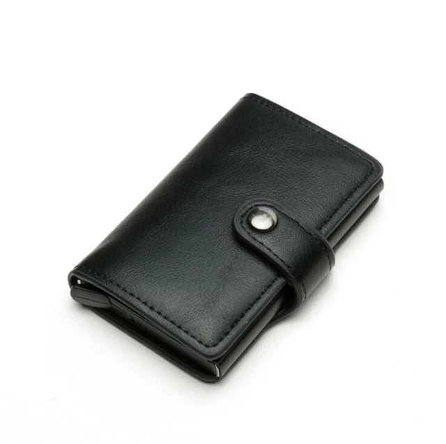 Portafoglio Rfid Pop Up Portafoglio Blocco RFID Auto Pop Up Porta Carte Di Credito Pelle Portafoglio RFID Blocking Vaikby