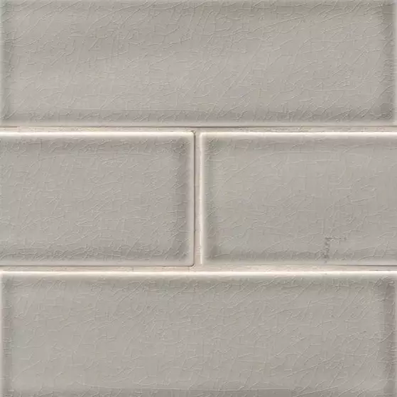 Dove Gray Crackle Glazed Subway Tile Mosaic Backsplash Bathroom Kitchen, 4X12