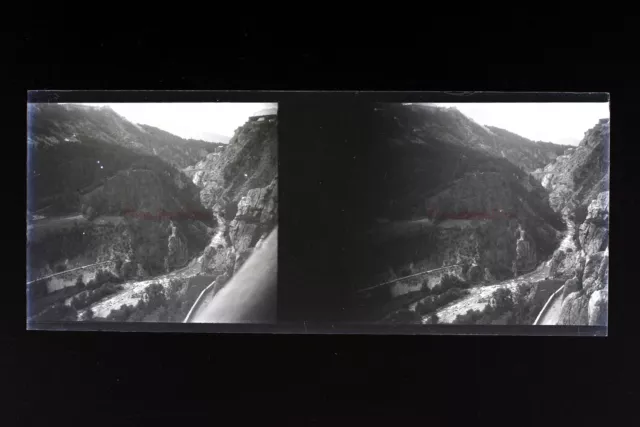 France 1931 Mountain Photo Stereo L10n10 Vintage Glass Plate NEGATIVE