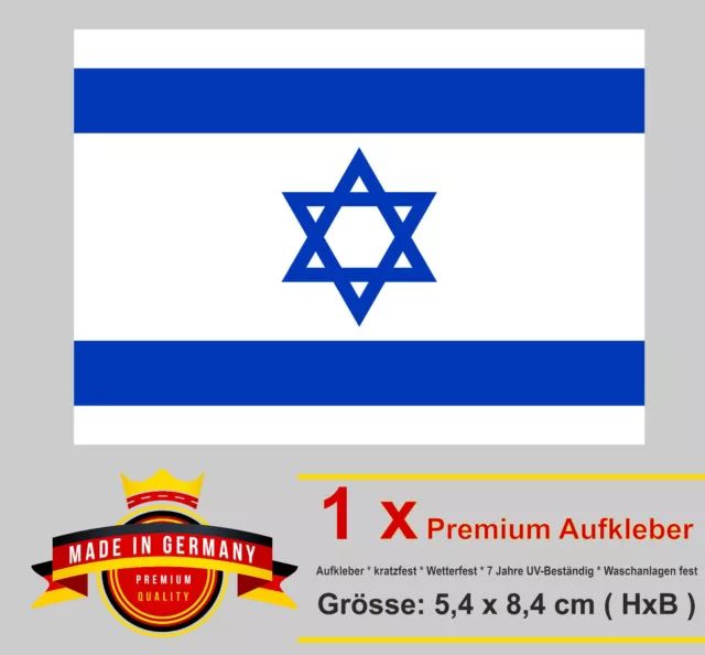 ✔️Auto Aufkleber Fahne Flagge von Israel car Sticker Motorrad Roller Mofa Laptop