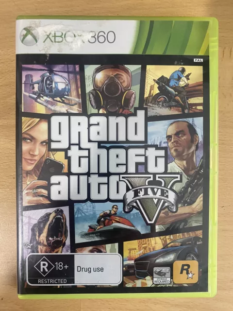 Grand Theft Auto GTA 5 V Five Microsoft Xbox 360 Steelbook Game