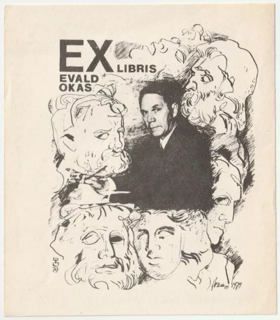 EVALD OKAS: Eigen-Exlibris