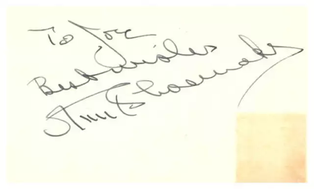 Ann Shoemaker D.1978 Actress Alice Adams signed 3"x5" index Card