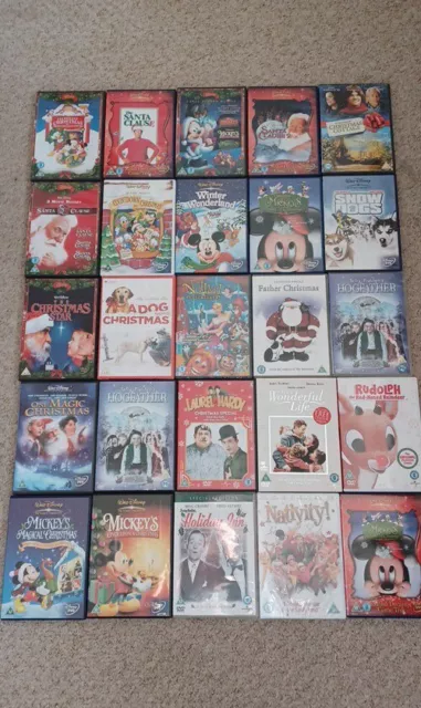 Job Lot Of 25 x Christmas Films On DVD Xmas EXCELLENT CONDITION FREE POSTAGE