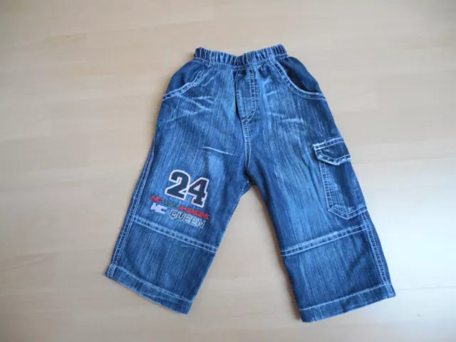 blaue Babyjeans/Jeans für einen Jungen Gr.80 mit Applikation