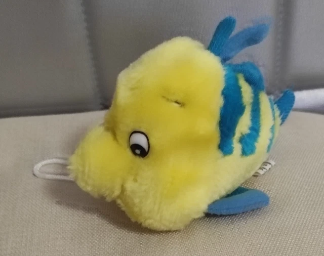 Peluche pupazzo pesce pesciolino Flounder Disney La Sirenetta collezione 13 cm