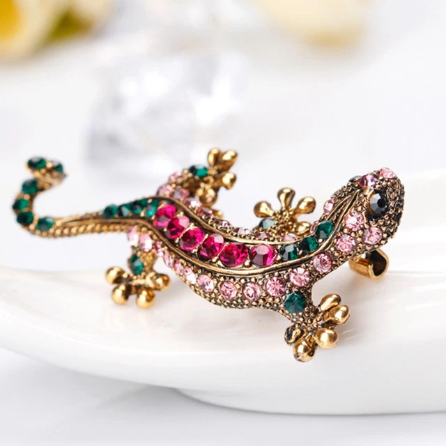 Lot De 3 Broches Vintage Miniature Années 1900 - Papillon, Lézard Et Tortue En émail (occasion)