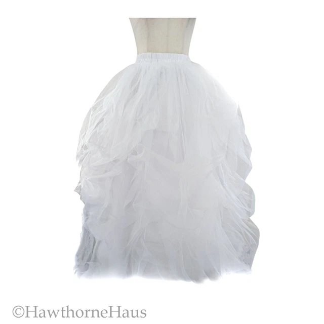 NWT White Gathered Tulle Petticoat / Slip Underskirt Size 3X Best for 1X/2X